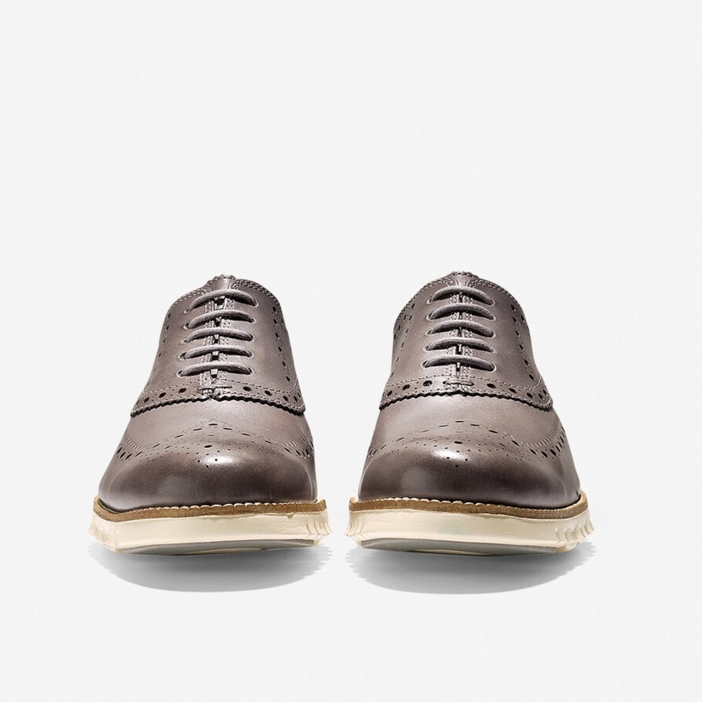 NEW Men’s Cole Haan ZEROGRAND Wing Tip Gray Shoes - Picture 3 of 8
